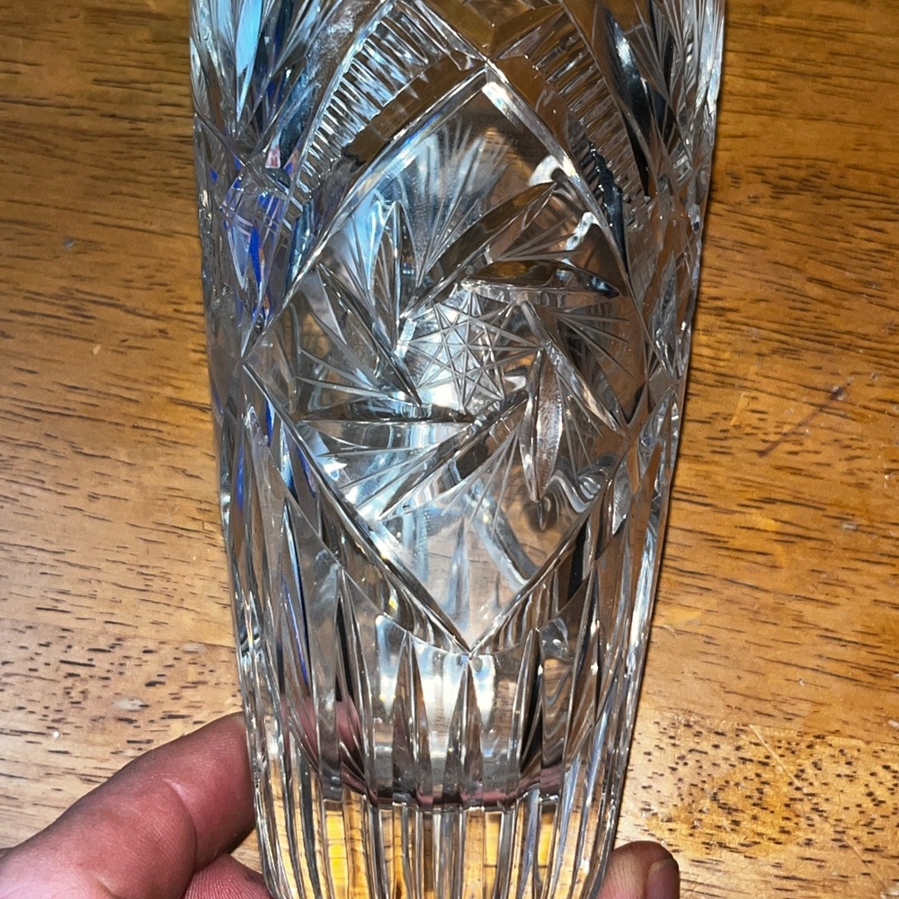 Beautiful American Brilliant Cut 6” Highball Glass Or Vase
